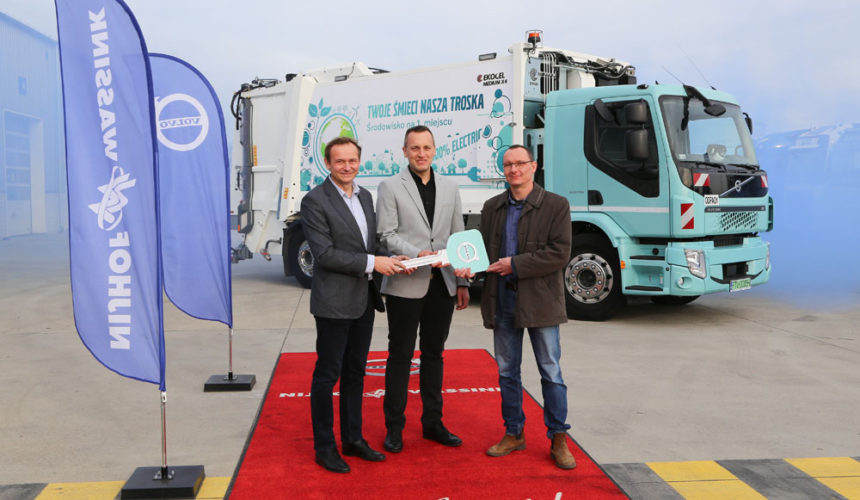 Pierwsza w Polsce śmieciarka Volvo FE Electric trafiła do spółki EKO w Kaliszu