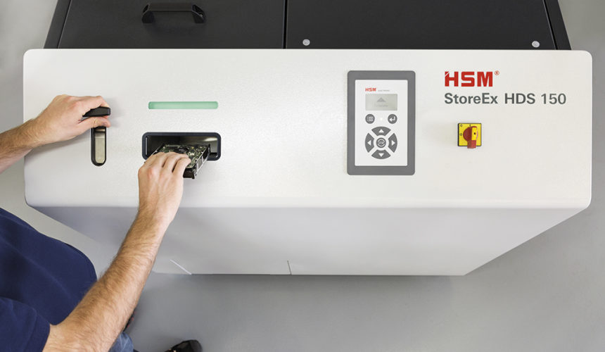 HSM StoreEx HDS 150 do skutecznego niszczenia cyfrowych nośników danych